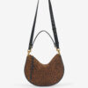 Oskan Soft Zip Printed Suede Leather Bag