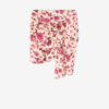 Ovia Short Draped Printed Stretch Silk Skirt