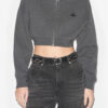 Oxane Short Cardigan in Plain-Colored Knit