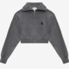 Oxane Short Cardigan in Plain-Colored Knit