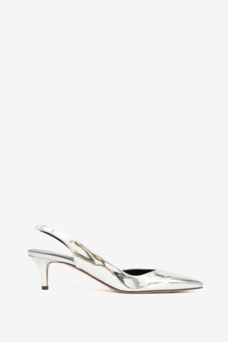 Padim High-Heeled Slingback Mirror Effect Pumps