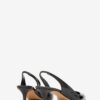 Padim High-Heeled Slingback Patent Leather Pumps