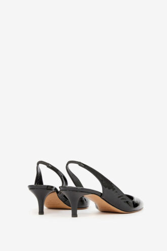 Padim High-Heeled Slingback Patent Leather Pumps