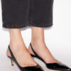 Padim High-Heeled Slingback Patent Leather Pumps