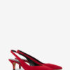 Padim High-Heeled Slingback Suede Leather Pumps