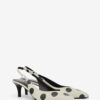 Paldo Leather Polka Dot Print Slingbacks