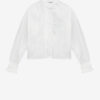 Pamiala Frilly Blouse in Plain-Colored Cotton Voile