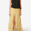 Paoline Frilly Cotton and Floral Lace Skirt