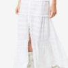 Paoline Frilly Cotton and Floral Lace Skirt