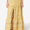 Paoline Frilly Cotton and Floral Lace Skirt