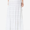 Paoline Frilly Cotton and Floral Lace Skirt