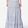 Paoline Frilly Cotton and Floral Lace Skirt