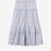 Paoline Frilly Cotton and Floral Lace Skirt