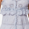 Paule Long Cotton and Floral Lace Dress