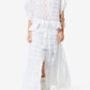Payton Caftan Style Cotton and Floral Lace Top