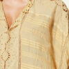 Payton Caftan Style Cotton and Floral Lace Top