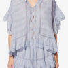 Payton Caftan Style Cotton and Floral Lace Top