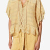 Payton Caftan Style Cotton and Floral Lace Top