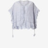 Payton Caftan Style Cotton and Floral Lace Top