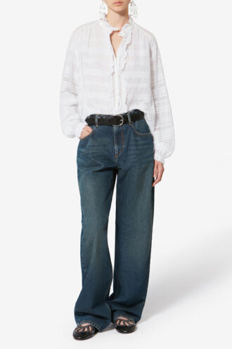 Peline Cotton and Floral Lace Blouse