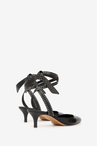 Pilvee High-Heeled Slingback Pumps in Studded Calfskin Leather