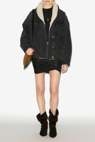 Pimia Denim and Faux Fur Jacket