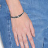 Pio Silver-Finish Brass Bangle Bracelet