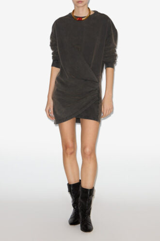 Pipper Draped Jersey Sweatshirt Dress