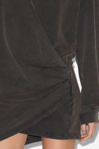 Pipper Draped Jersey Sweatshirt Dress