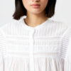 Plalia Blouse in Gathered Plain-Colored Cotton Voile