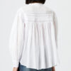 Plalia Blouse in Gathered Plain-Colored Cotton Voile