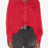 Plalia Gathered Cotton Voile Blouse