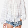 Polly Cotton and Floral Lace Blouse