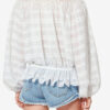 Polly Cotton and Floral Lace Blouse