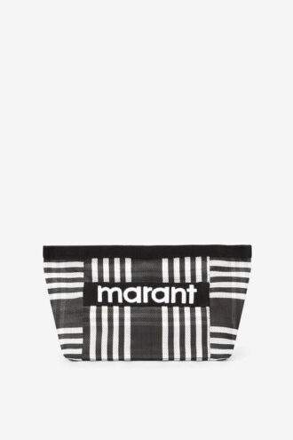 Powden Striped Nylon Clutch Bag