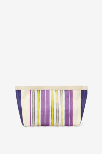 Powden Striped Nylon Clutch Bag