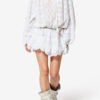 Preya Short Ruffled Cotton and Floral Lace Dress