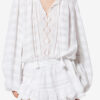 Preya Short Ruffled Cotton and Floral Lace Dress