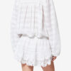 Preya Short Ruffled Cotton and Floral Lace Dress