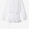 Preya Short Ruffled Cotton and Floral Lace Dress