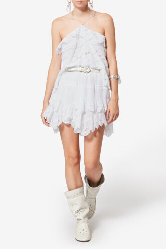 Prisha Cotton and Floral Lace Top