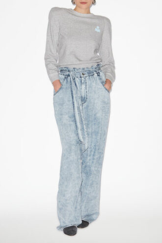 Prissa Cotton Sweatshirt with Structured Shoulders