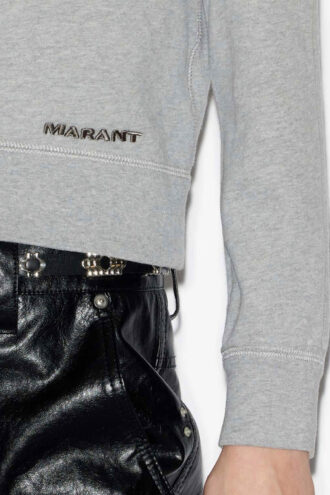 Prissa Cotton Sweatshirt with Structured Shoulders