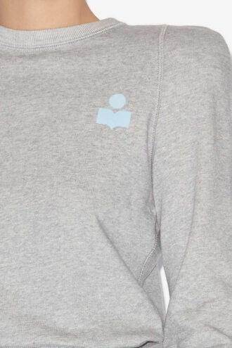 Prissa Cotton Sweatshirt with Structured Shoulders