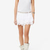 Puria Short Ruffled Cotton and Floral Lace Skort