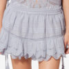 Puria Short Ruffled Cotton and Floral Lace Skort