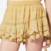Puria Short Ruffled Cotton and Floral Lace Skort