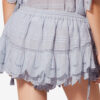 Puria Short Ruffled Cotton and Floral Lace Skort