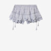 Puria Short Ruffled Cotton and Floral Lace Skort