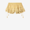 Puria Short Ruffled Cotton and Floral Lace Skort